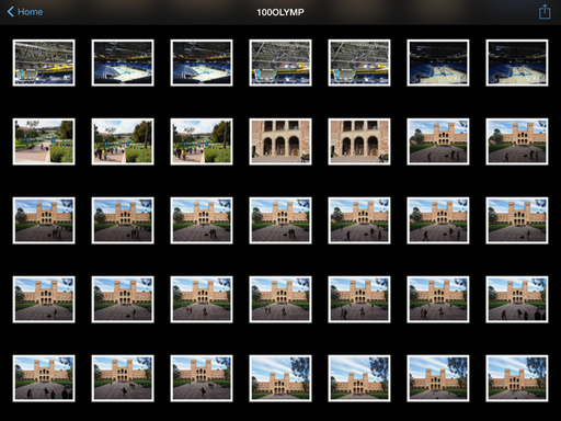 Browsing Thumbnails in Olympus Image Share