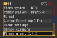 Firmware Menu