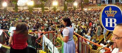 Oktoberfest Panorama from the Bandstand