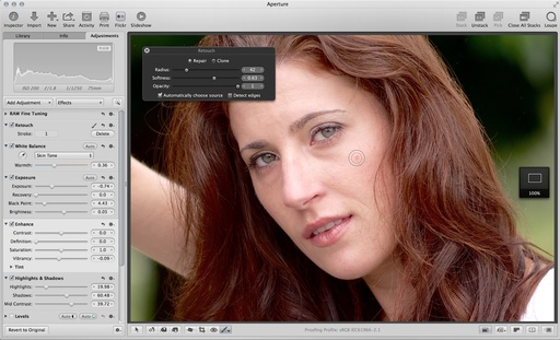 Portrait Retouching in Aperture