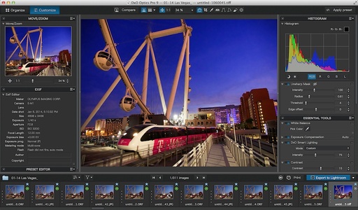 Monorail in DxO Optics Pro from Aperture